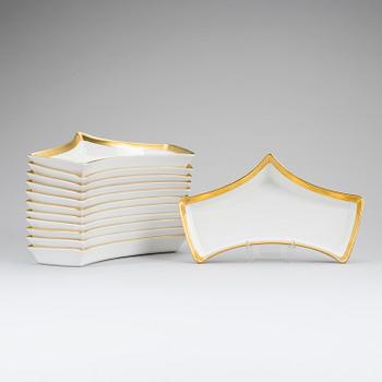 KARIN BJÖRQUIST, plates (12), bone china, "Nobel Jubilee 1991", Rörstrand/Gustavsberg.