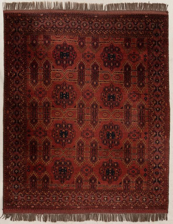 Afghan rug semi-antique approx. 193x154 cm.