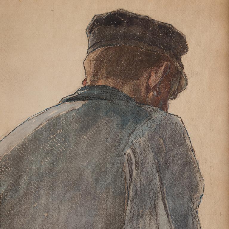 Carl Wilhelmson, Fisherman, study.