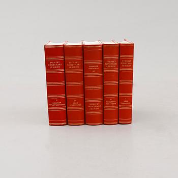 BÖCKER: SVENSKT KONSTNÄRLEXIKON, Abbe-Dahlander, Allhems, 1952, 5 volymer.