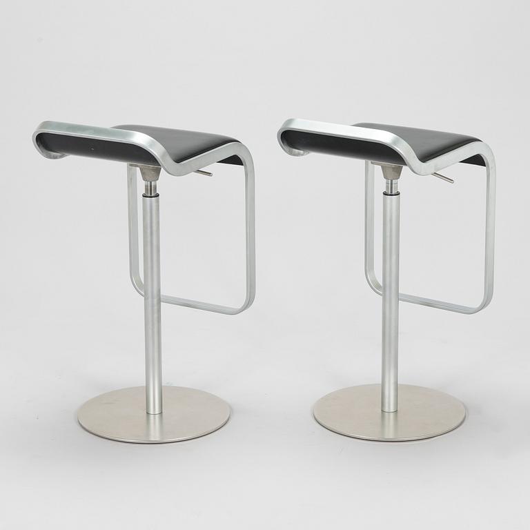 Shin & Tomoko Azumi, bar stools, 2 pcs, "Lem", LaPalma, Italy, 21st century.