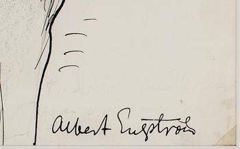 ALBERT ENGSTRÖM, tusch, 2 st, signerade.