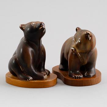 FIGURER, 2 st, Stengods, Gunnar Nylund, Rörstrand.