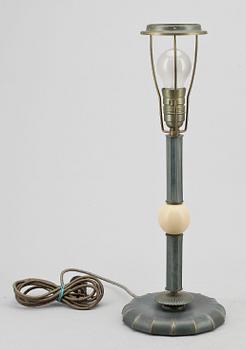 BORDSLAMPA, art déco, märkt Zenith, 1900-talets första hälft.