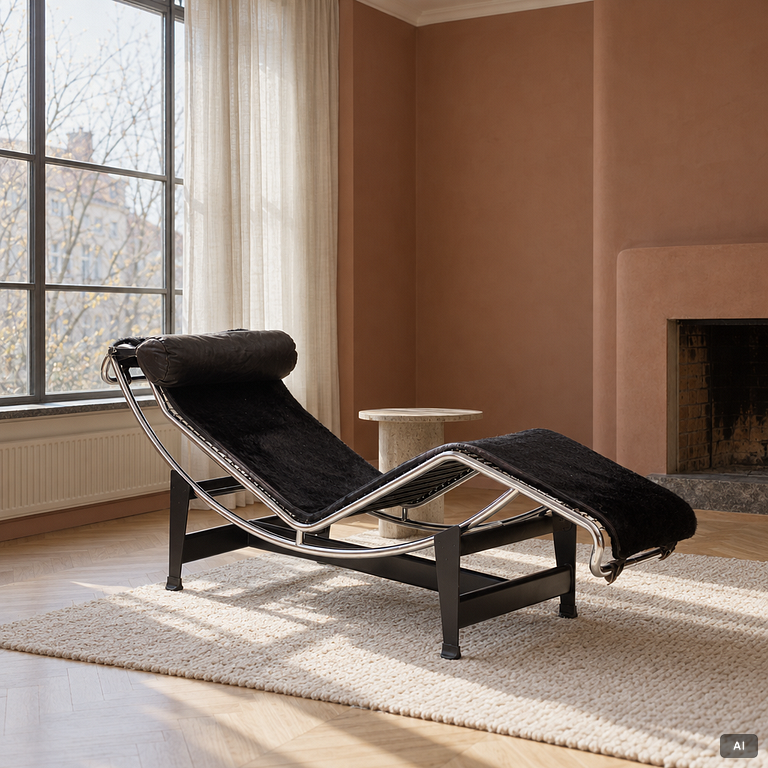 Le Corbusier (Charles-Édouard Jeanneret), & Charlotte Perriand, easy chair, "LC4", Cassina, Italy,