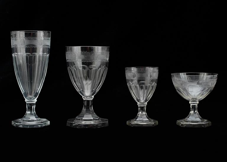 GLASSERVIS, 48 delar, 1900-tal.