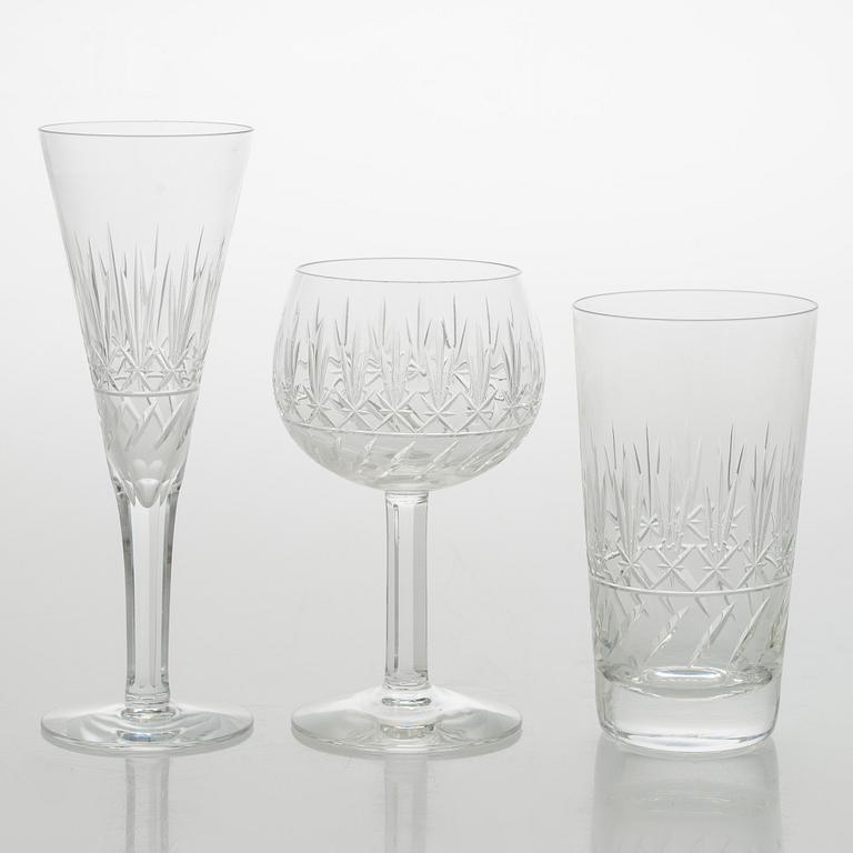A 131-piece glas service, "Leo" for Nuutajärvi Notsjö, mid-20th century.