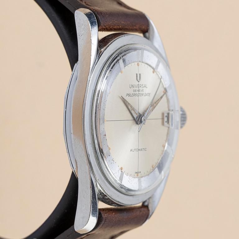 Universal Genève, Polerouter Date, "Crosshair" Dial, ca 1963.