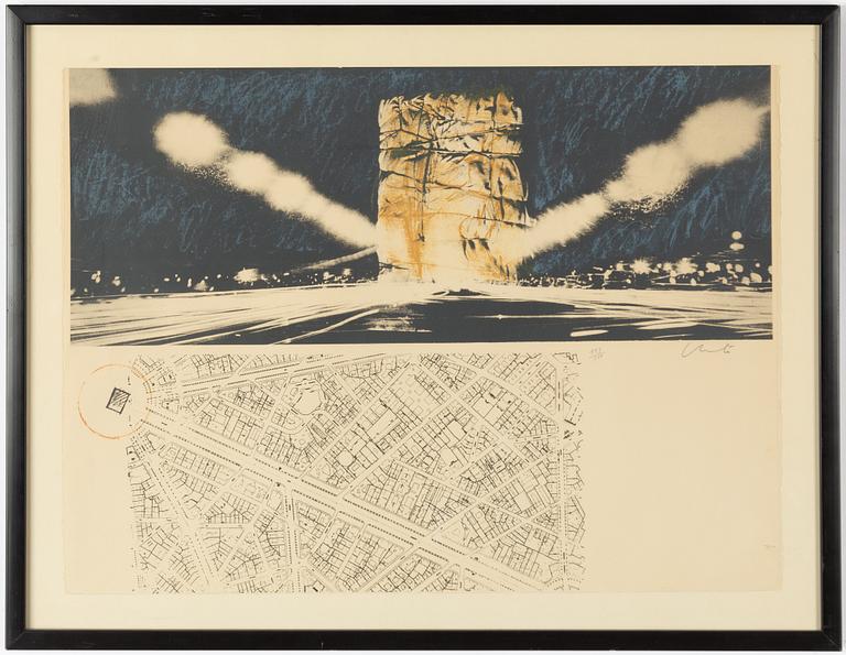 Christo Vladimirov Javacheff, "Packed Building, Project for the Arc de Triomphe, Paris".