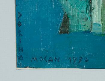 Dorina Mocan, akryl på papper,  signerad och daterad 1990.