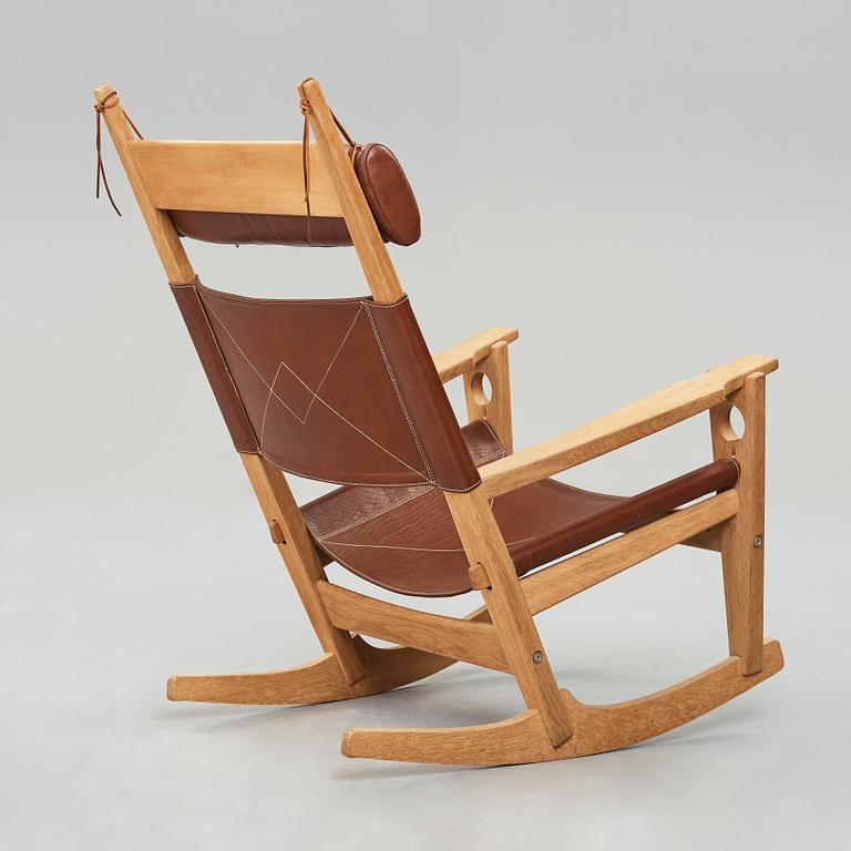 HANS J WEGNER, a rocking chair, model "GE673" "The Keyhole", Denmark 1970's.