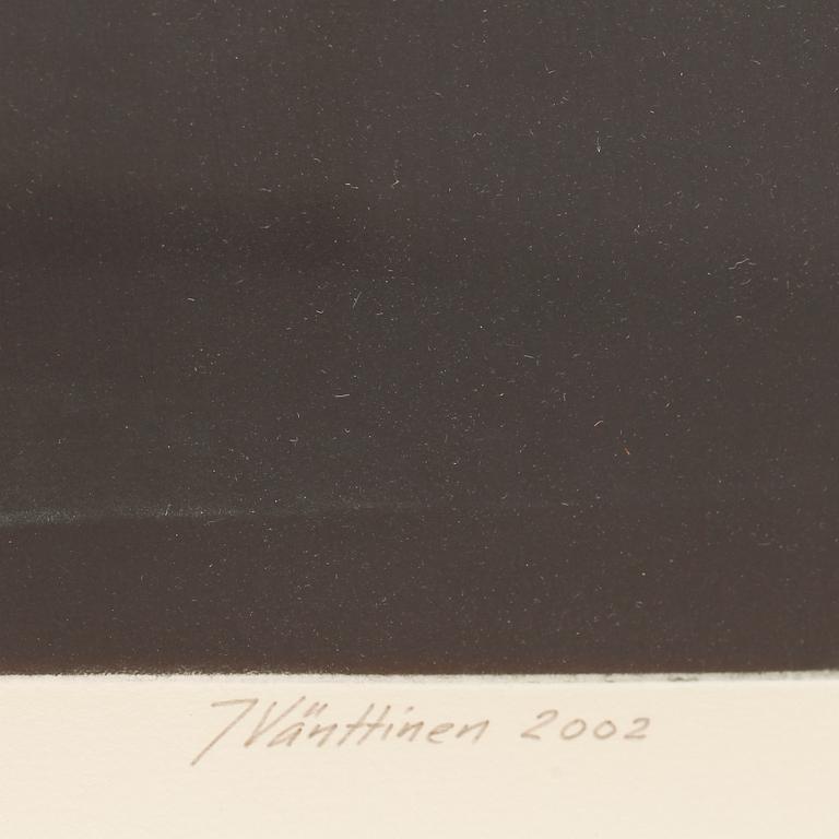 JUKKA VÄNTTINEN, mezzotint, sign o dat 2002, numr 9/100.