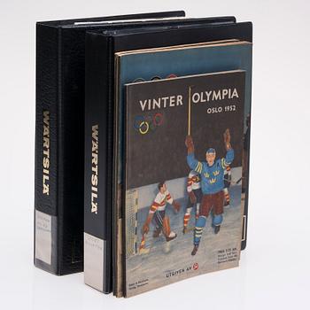 SPORTTIDNINGAR, INTRÄDESBILJETTER, PROGRAMBLAD,  1948-1960-tal, inkl från Olympiska Sommarspelen i Helsingfors 1952.