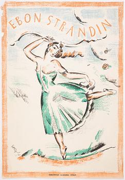 Einar Forseth, a vintage poster, Rokotryck, A.-B. Kopia, Sthlm, 1920.