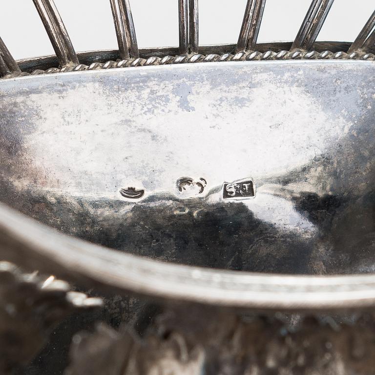 A silver sweetmeat basket, maker's mark of Fredrik Strömsten, active in Helsinki 1813-60.