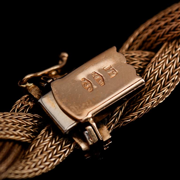ARMBAND, 18 k guld, 1900-talets andra hälft. Vikt ca 25 gram.