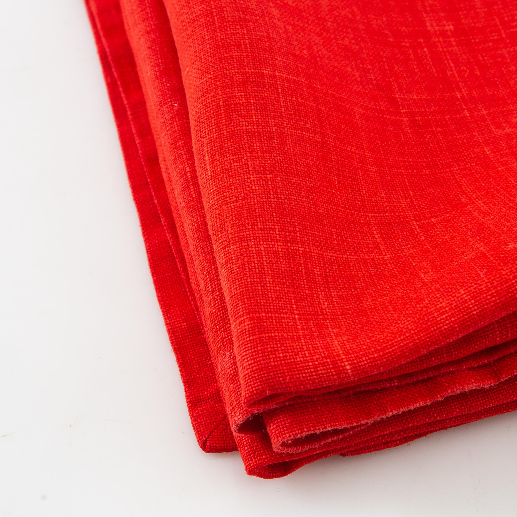 Firma Svenskt Tenn, Svenskt Tenn, waist apron, runner and 4 pcs of coasters, "Catleya Lin" and "Lin Korall".