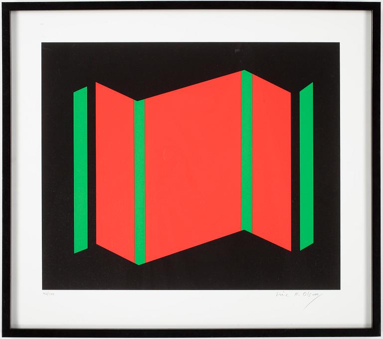 ERIC H OLSON, färglitografi, signerad samt numrerad 46/100.