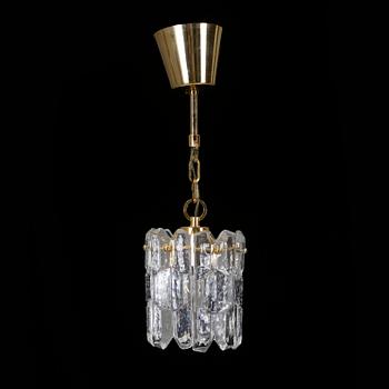 TAKLAMPA, Carl Fagerlund, Orrefors, 1900-talets andra hälft. Total höjd ca 54 cm.