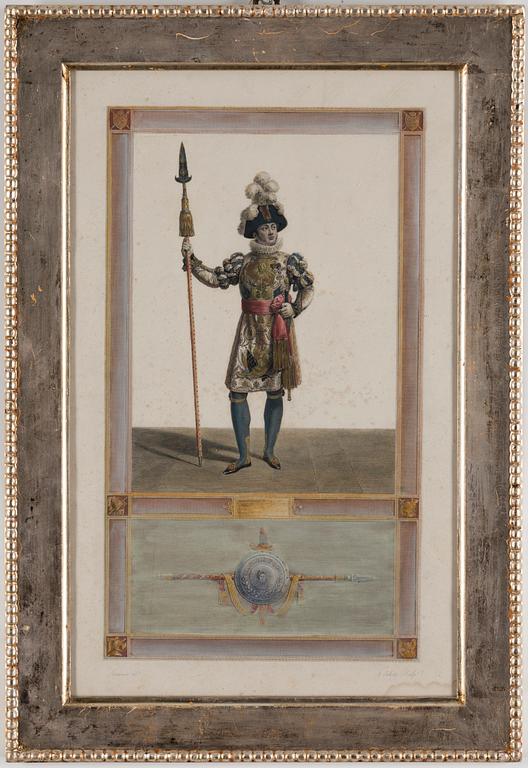 a set of 3 engravings from the 19th century.