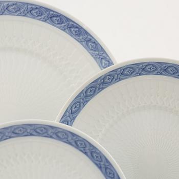 Arnold Krog, a 46-piece dinner and coffee service, 'Blå vifte', Royal Copenhagen, Denmark.