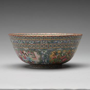 A famille rose bowl, Qing dynasty, 19th century, dated AH1297/1879-80.