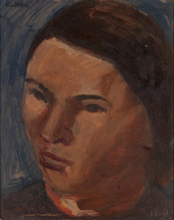 Sixten Lundbohm, olja på pannå, signerad.