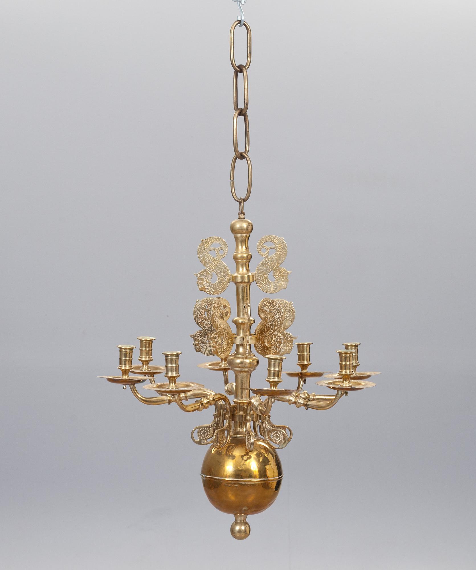 LJUSKRONA, barockstil. 1800-talets andra hälft.