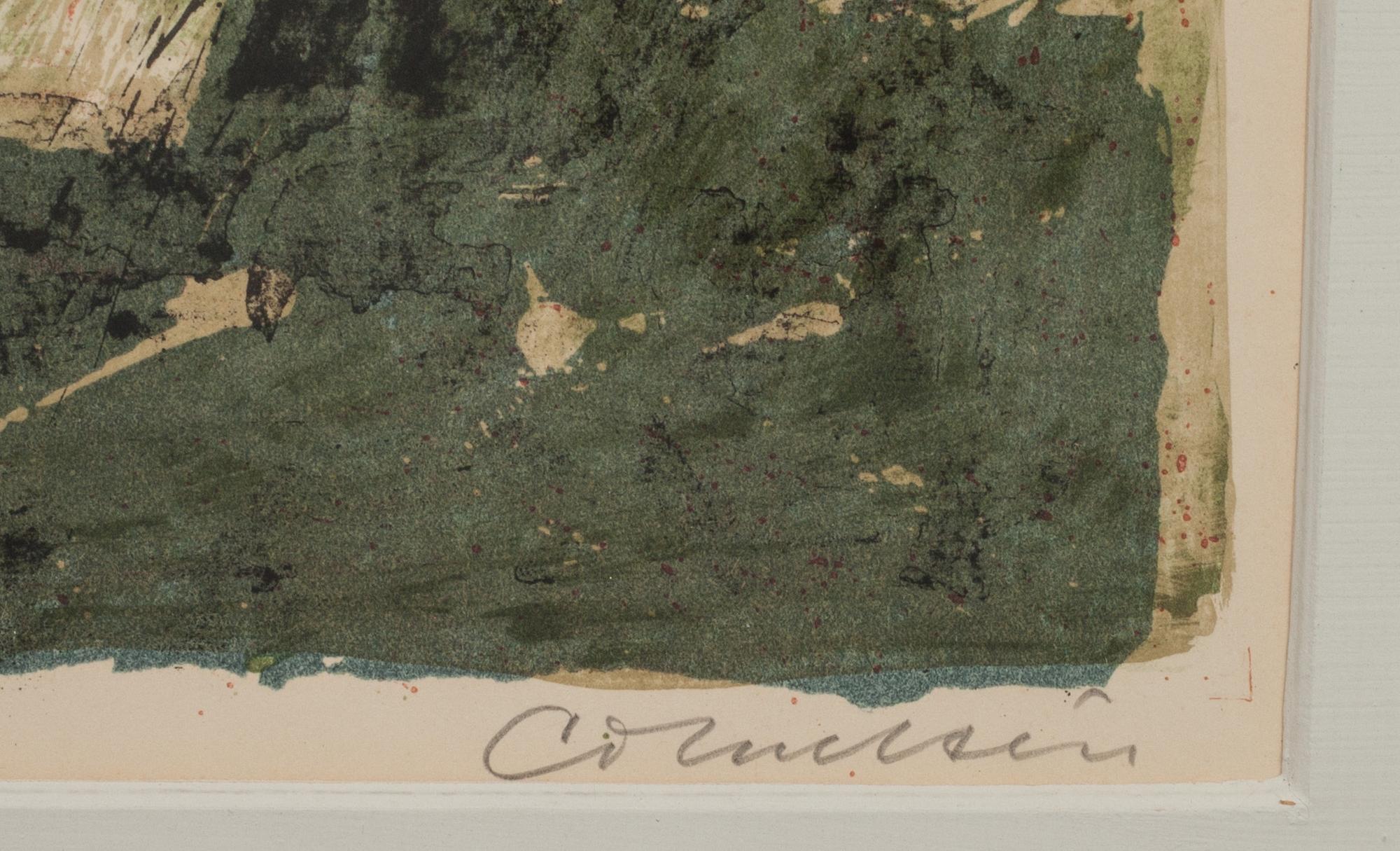 CARL OTTO HULTÉN, färglitografier, 2 st, signerade.