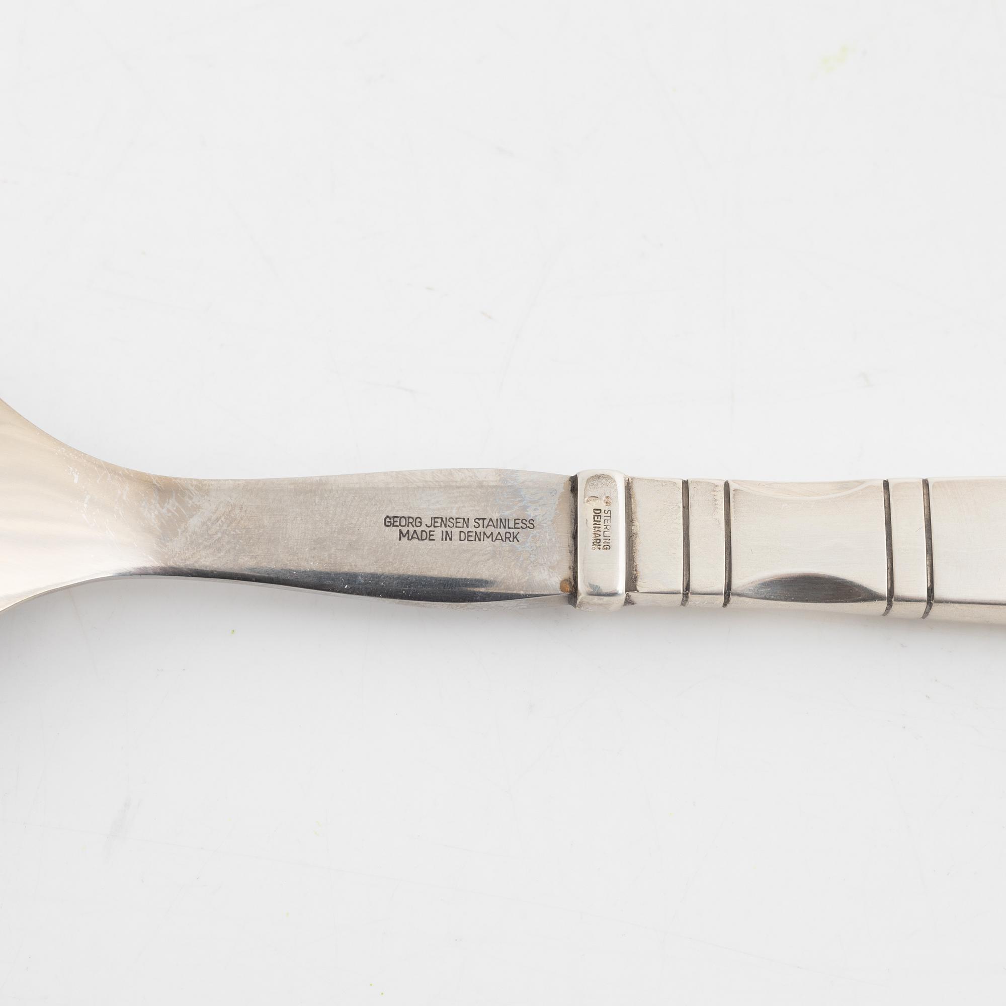 Georg Jensen, a sterling silver cutlery, 'Antique/Continental', after 1945.