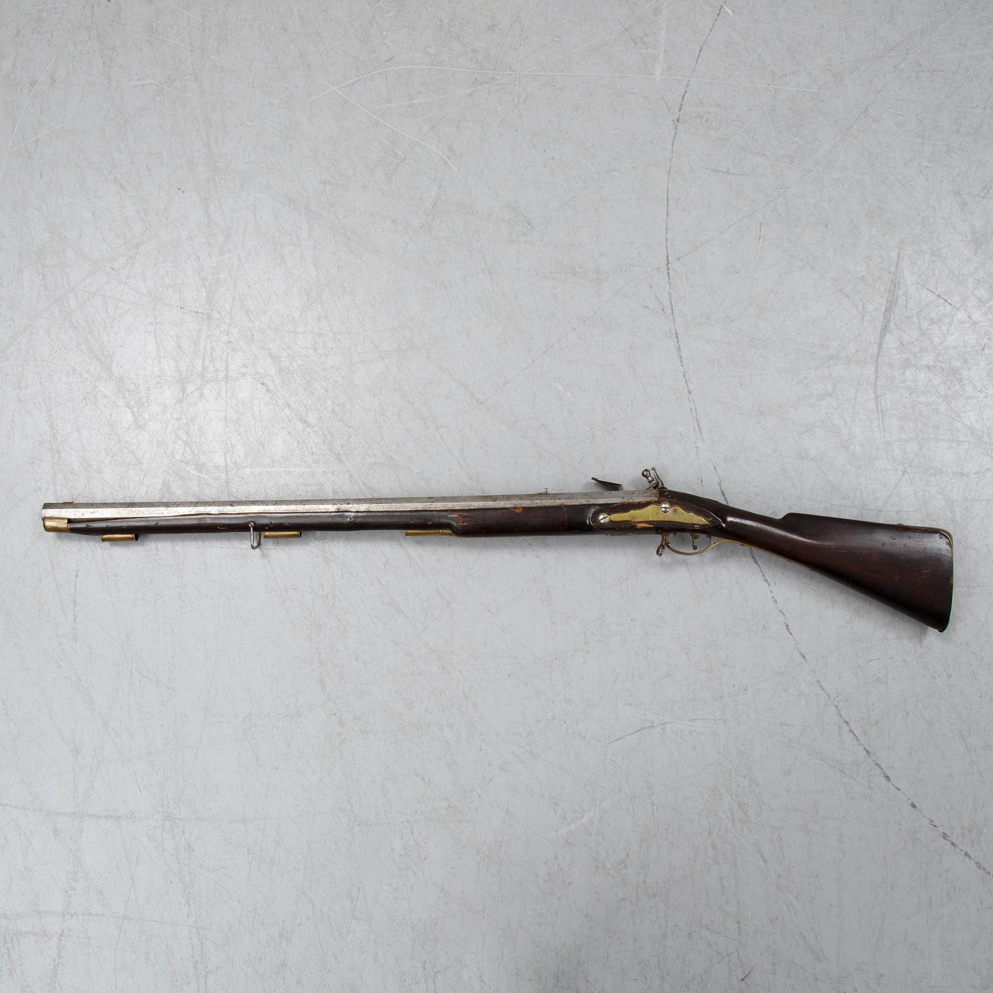 A Swedish flintlock rifle 1788 pattern.