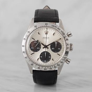 133. ROLEX, Oyster, Cosmograph (T SWISS T), "Daytona", chronograph, wristwatch, 37 mm,