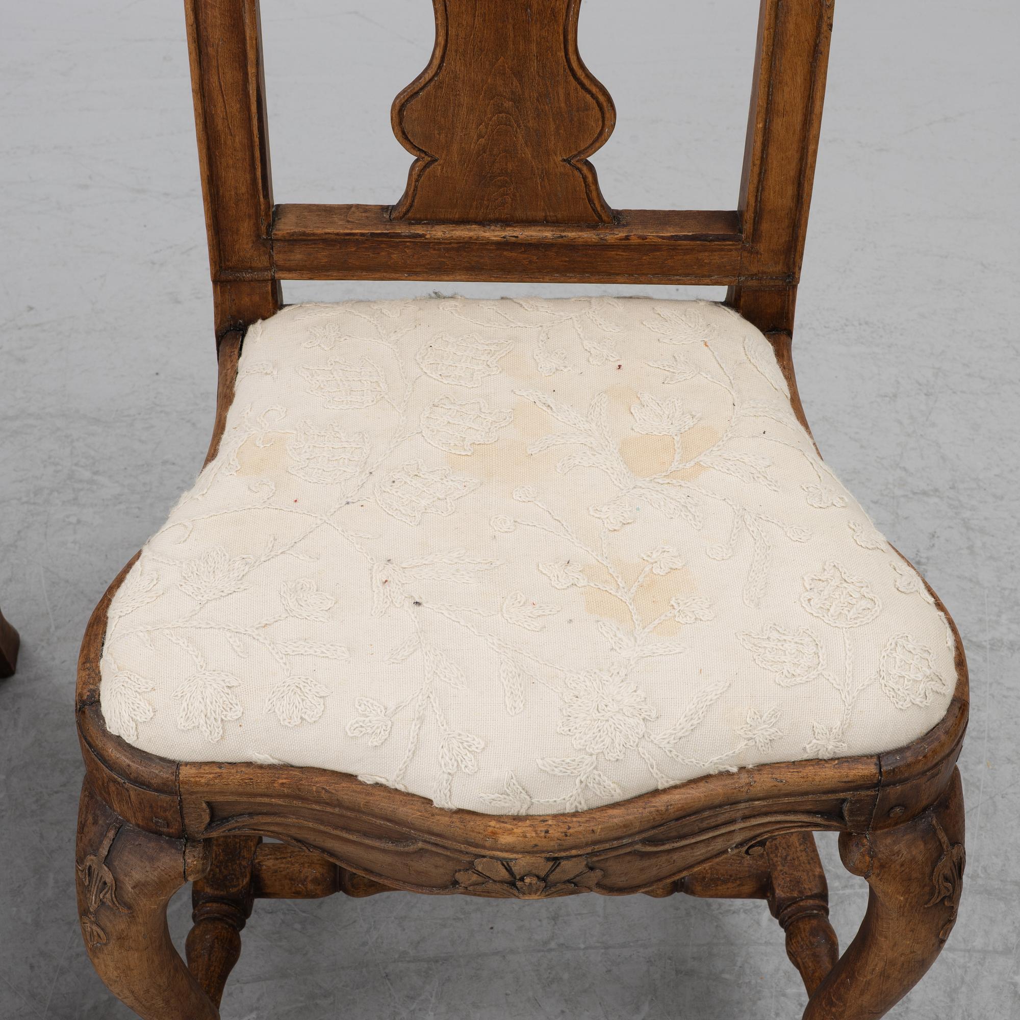 Chairs a pair, Late Baroque, mid-18th century.