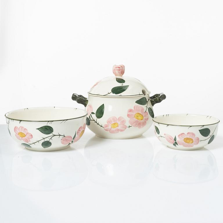 Dinner and tea service, 62 pieces, porcelain, 'Wild rose', Villeroy & Boch, Germany.