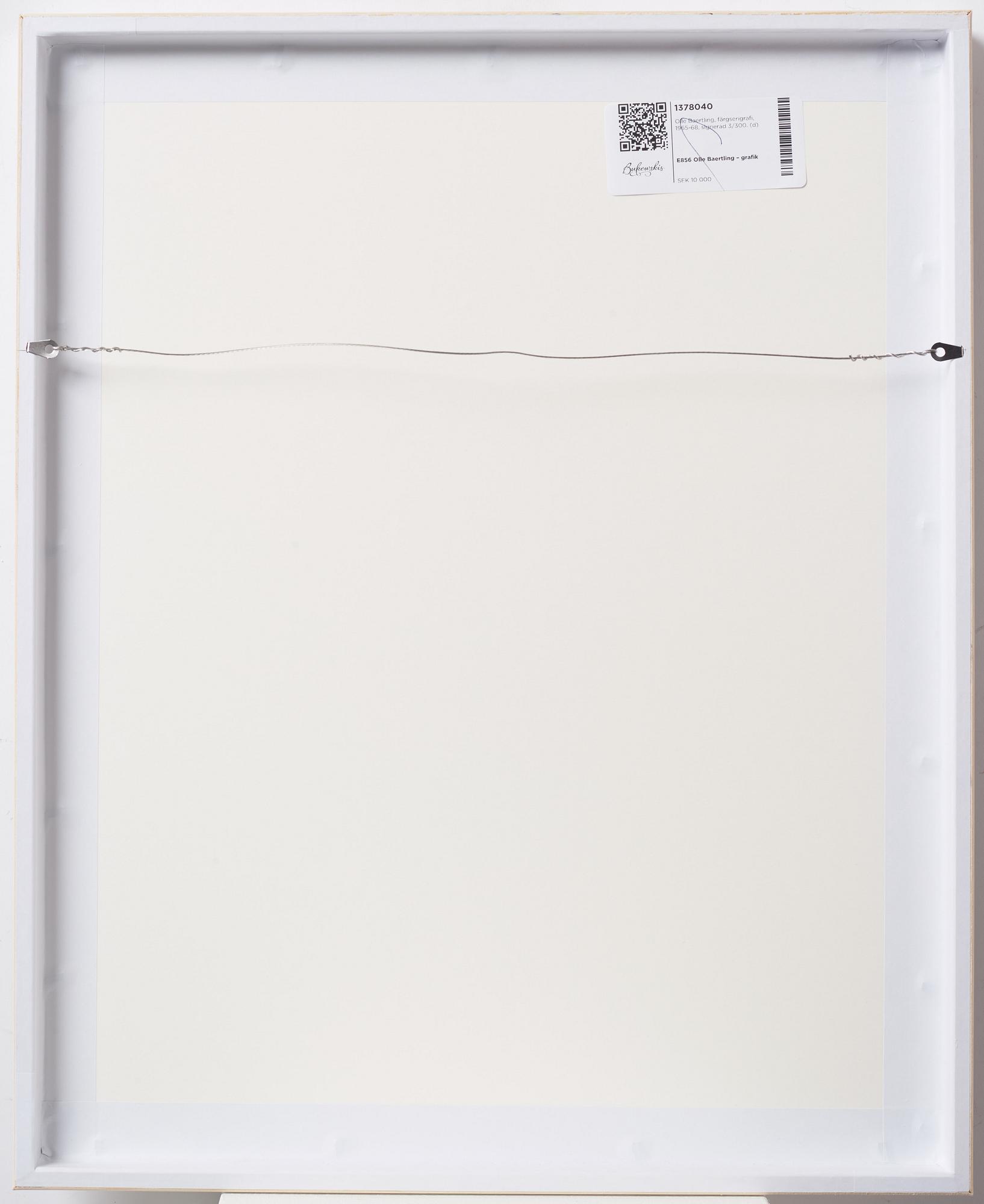 Olle Baertling, silkscreen in colours, 1965-68, signed 3/300.