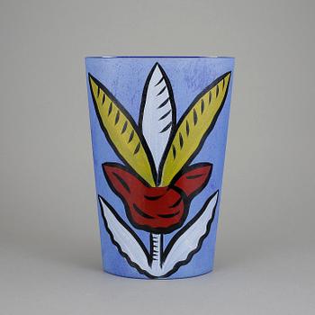 VAS, glas. "Moon-flower", Ulrica Hydman-Vallien, Kosta Boda, 2000-tal.