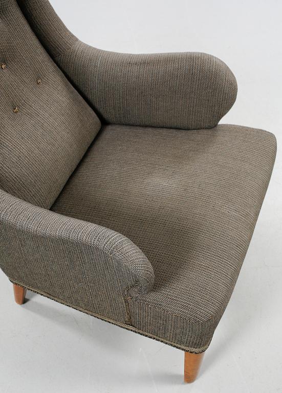 A chair, model Oscar, designed by Carl Malmsten for Carl Malmsten AB, bought 31 of January 1962.