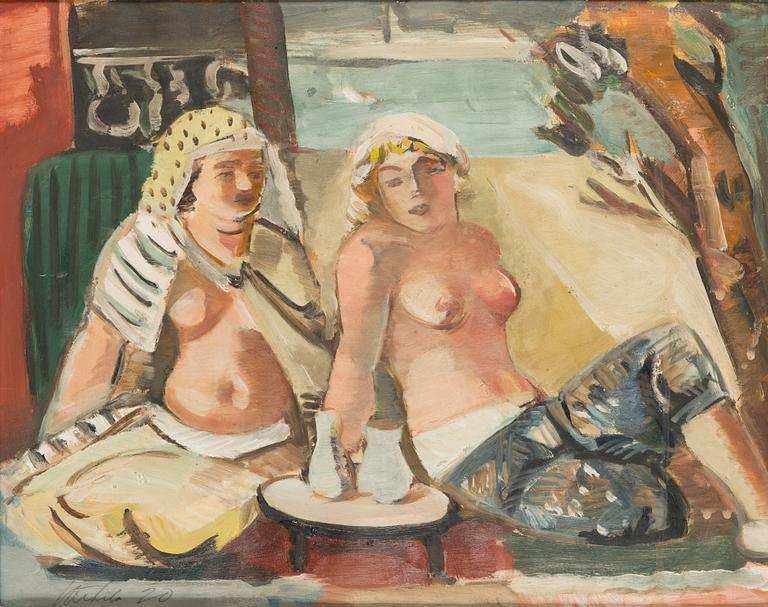 Atte Laitila, olja på papper lagd på pannå, signerad och daterad -20.