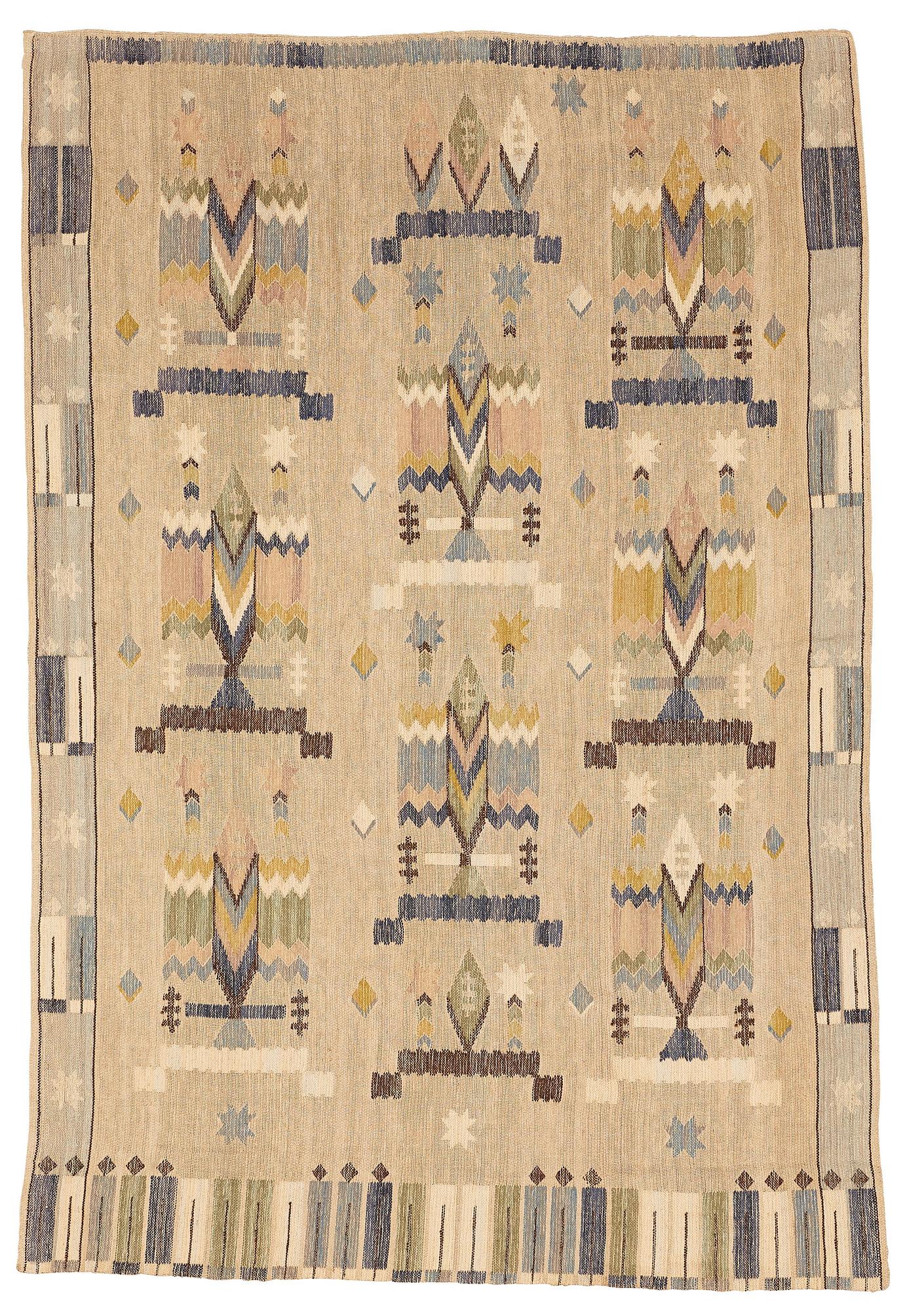 A drape, "Buketter", flat weave, ca 236-238 x 158-165 cm, unsigned.