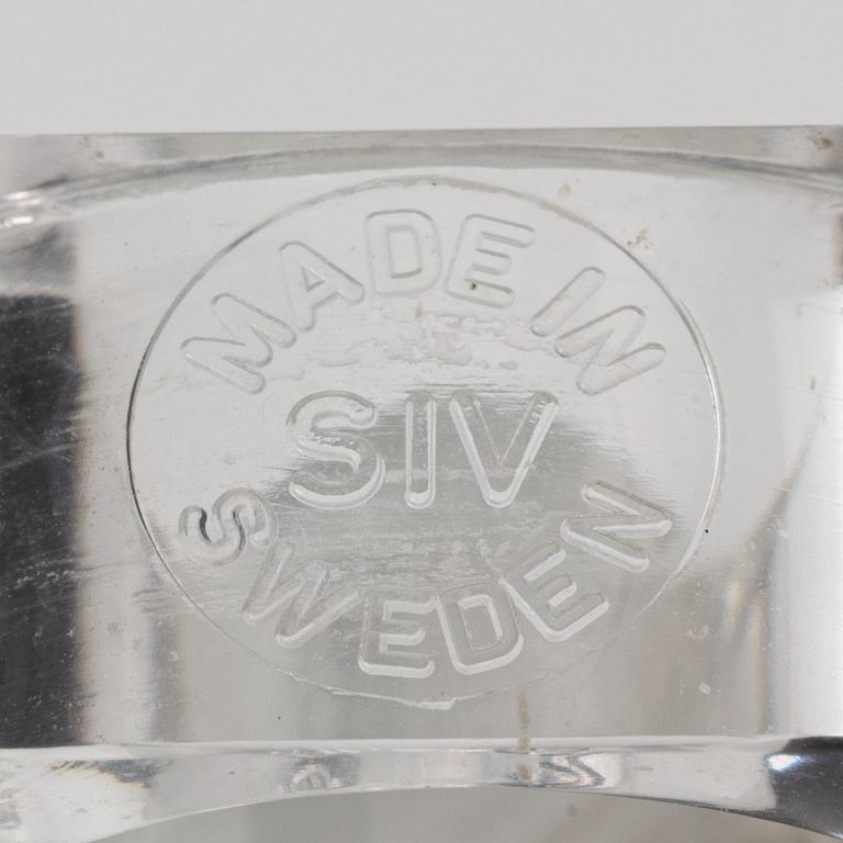 Siv Lagerström, three rings, acrylic plastic, 1970s.