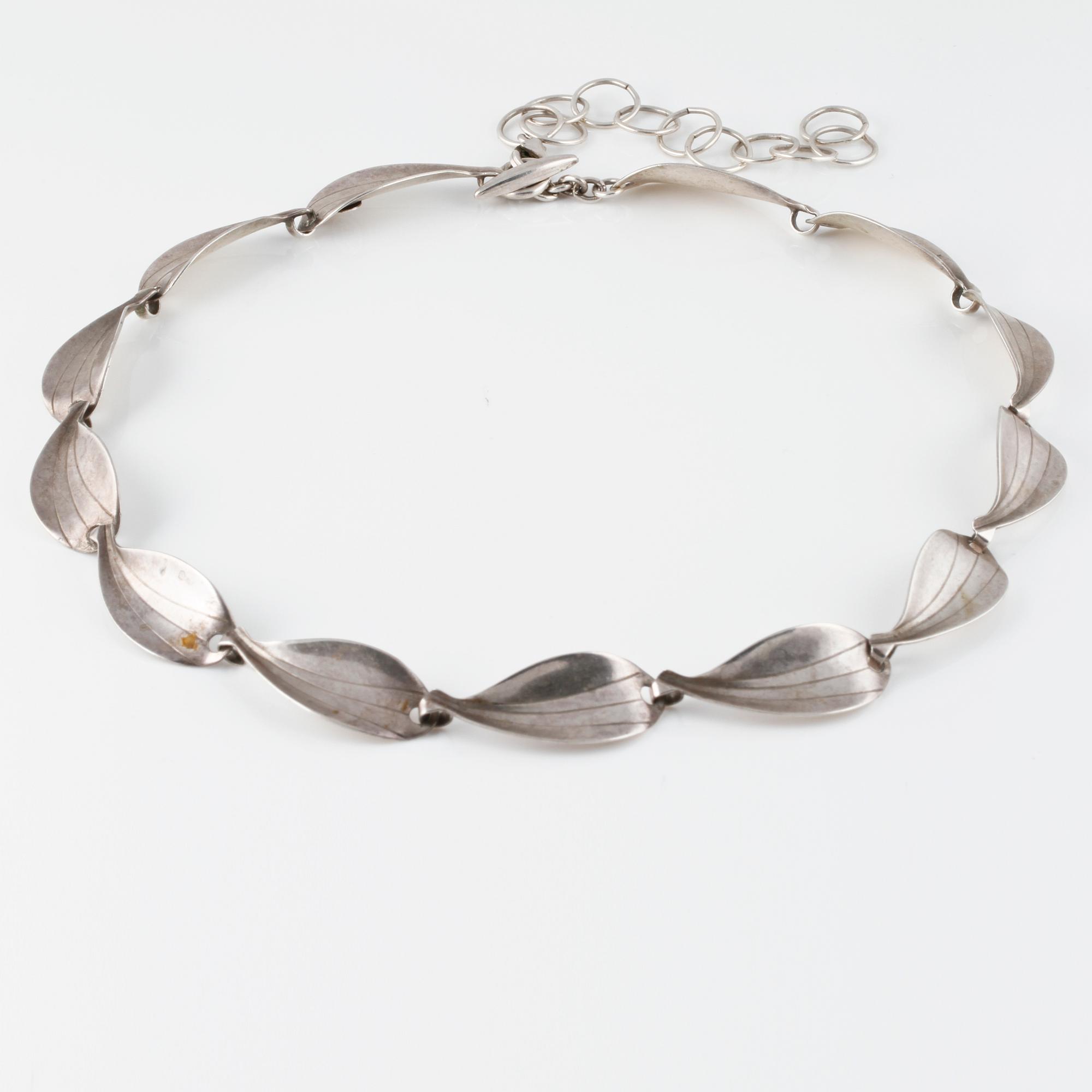 COLLIER, sterlingsilver, Danmark. Vikt 23,2 gram.