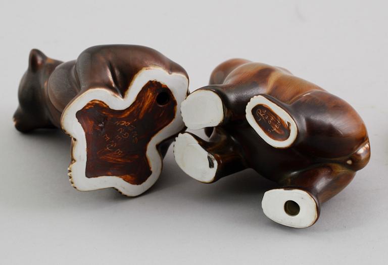 FIGURER, 2 st, Stengods, Gunnar Nylund, Rörstrand.