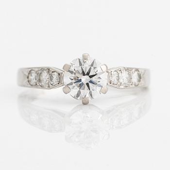 Ring WA Bolin 18K white gold with a round brilliant cut diamond.
