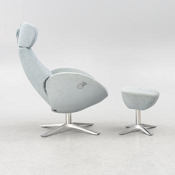 Jahn Aaamod, fåtölj med fotpall, Globe, Conform.