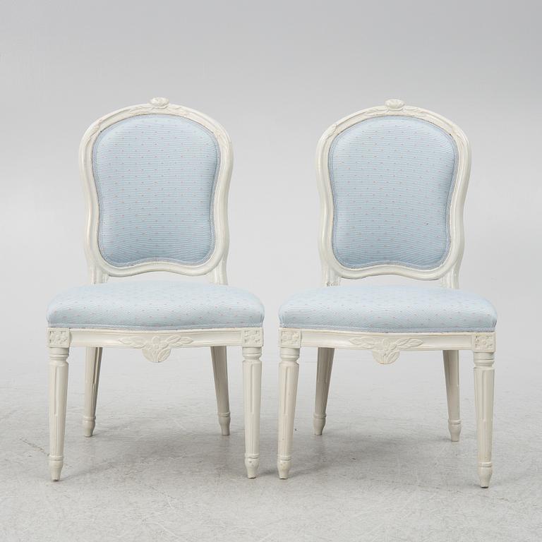 Stolar, ett par, gustavianska, 1700-talets andra hälft.