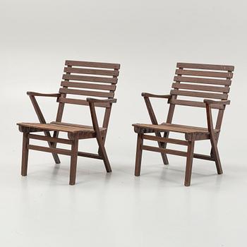 Carl Malmsten, a set of 'Bergshamra' garden furniture, Igelstaverken (5 pieces).