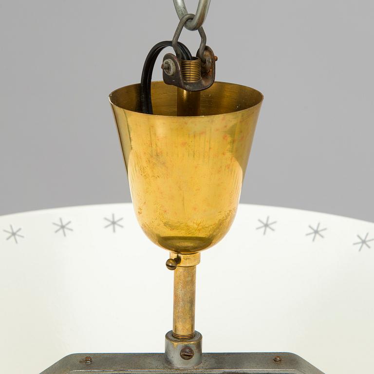 Paavo Tynell, a pair of ceiling lights, made to order, Taito, mid-20th century.