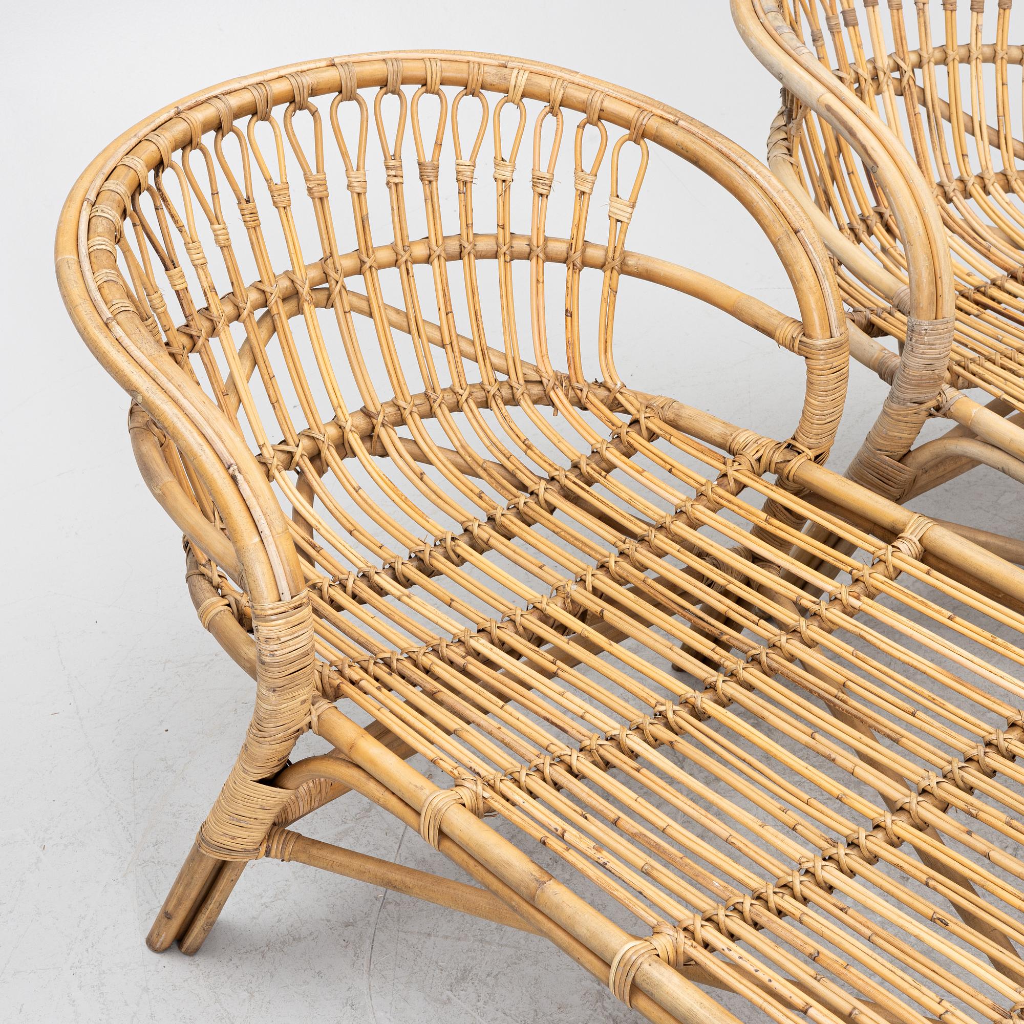 Lounge chairs, a pair, modern production.