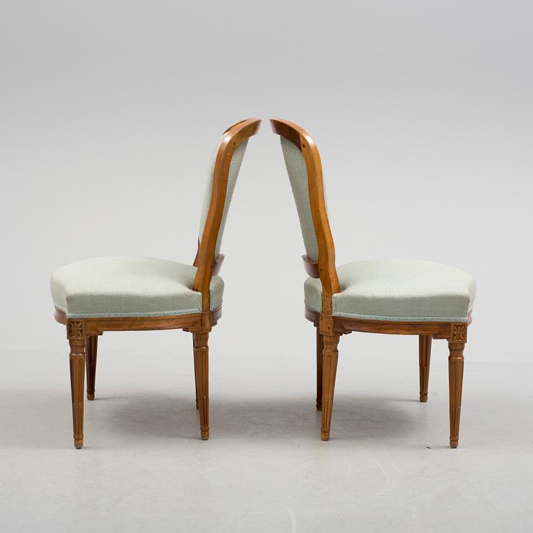 A pair of chairs, circa 1800.