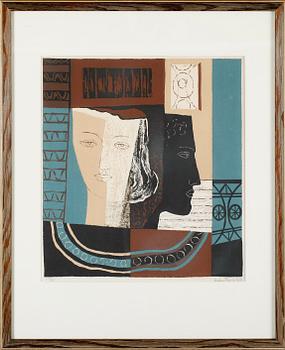 ESAIAS THORÉN, färglitografi, signerad, daterad -58 och numrerad 19/75.